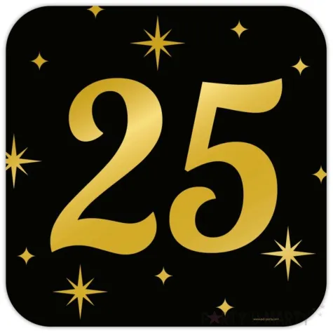 dekoracja wiszaca 25 urodziny classy party 50x50 cm pd party