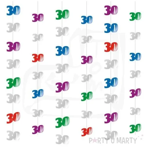 dekoracja wiszaca 30 amscan multikolor 6 x 2 1 m