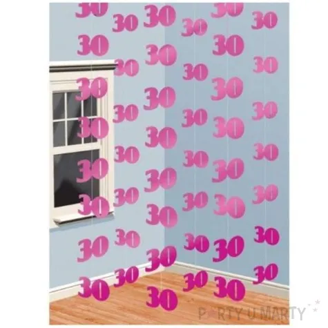 dekoracja wiszaca 30 amscan rozowa 6 x 2 1 m