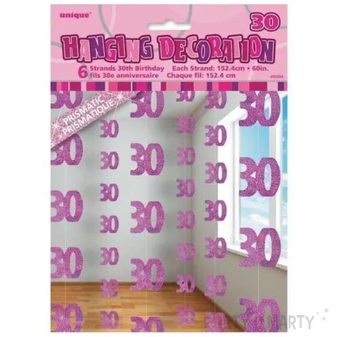 dekoracja wiszaca 30 unique rozowa 6 x 1 52 m