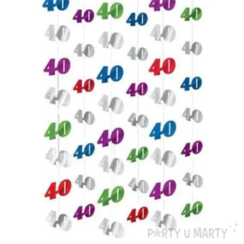 dekoracja wiszaca 40 amscan multikolor 6 x 2 1 m