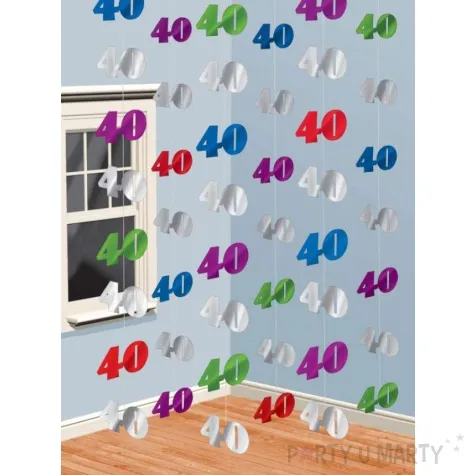 dekoracja wiszaca 40 amscan multikolor 6 x 2 1 m