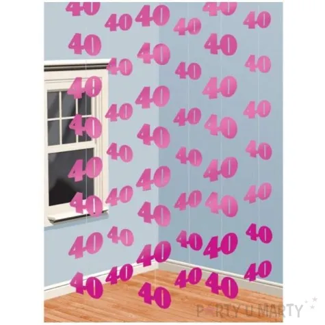 dekoracja wiszaca 40 amscan rozowa 6 x 2 1 m