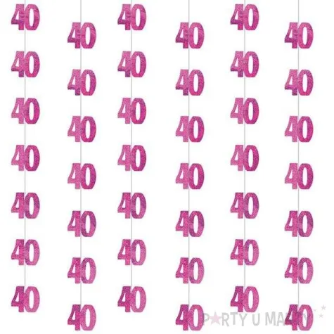 dekoracja wiszaca 40 unique rozowa 6 x 1 52 m