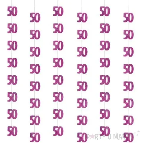 dekoracja wiszaca 50 unique rozowa 6 x 1 52 m