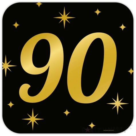 dekoracja wiszaca 90 urodziny classy party 50x50 cm pd party