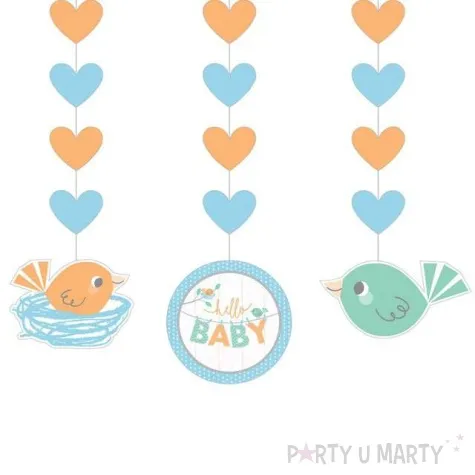 dekoracja wiszaca baby boy godan 91 cm 3 szt