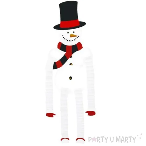 dekoracja wiszaca balwan w kapeluszu harmonijka partypal 121 cm