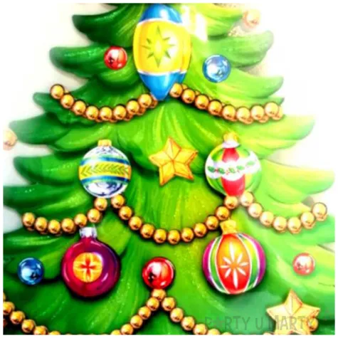 dekoracja wiszaca choinka z prezentami dwustronna arpex