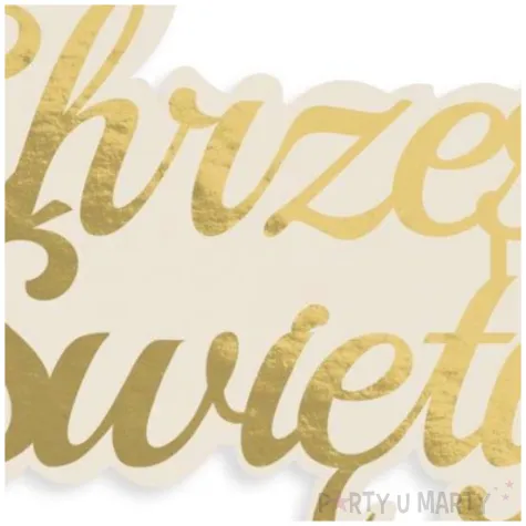 dekoracja wiszaca chrzest swiety napis partycollection 36 x 22 cm