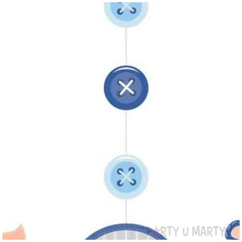 dekoracja wiszaca farmhouse pierwsze urodziny niebieska creativeconverting 3 szt