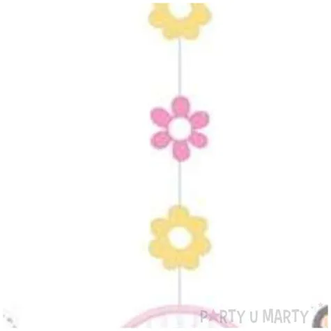 dekoracja wiszaca farmhouse pierwsze urodziny rozowy creativeconverting 3 szt