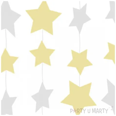 dekoracja wiszaca gwiazdki metaliczne mix godan 4 m