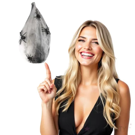 dekoracja wiszaca halloweenowe pajaki smiffys 42 x 24 cm