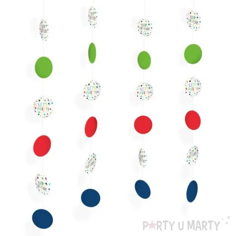 dekoracja wiszaca happy birthday konfetti amscan 4 szt