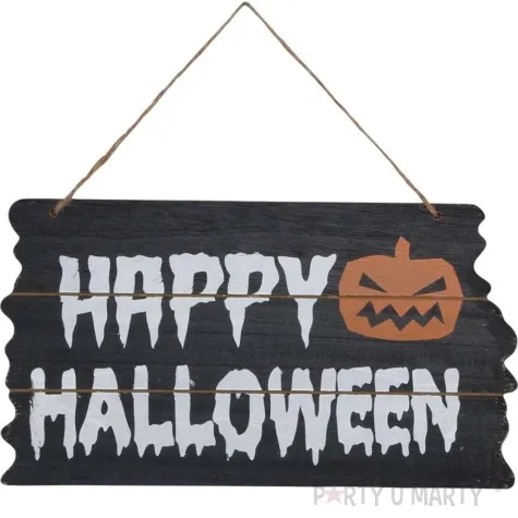 dekoracja wiszaca happy halloween znak guirca 34 x 19 cm