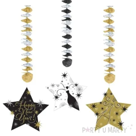 dekoracja wiszaca happy new year 3 szt 1 op