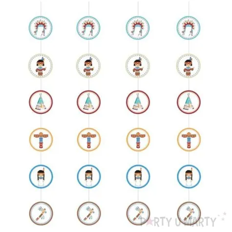 dekoracja wiszaca indianie amscan 4 szt