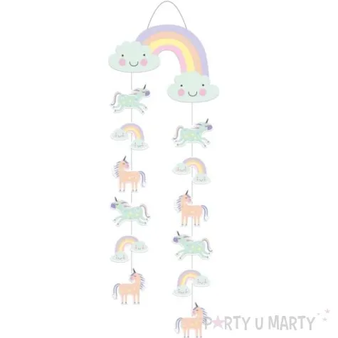 dekoracja wiszaca jednorozce tecza folat