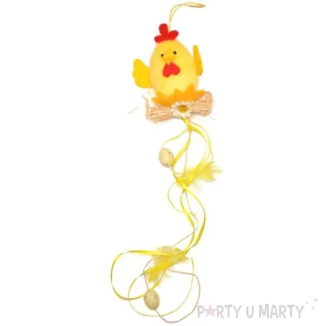 dekoracja wiszaca kurczaczek zolty arpex 35 cm