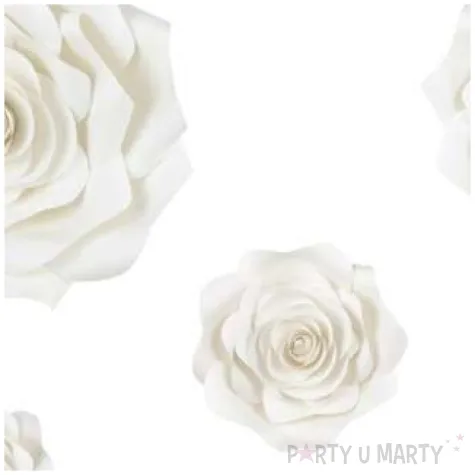 dekoracja wiszaca kwiaty jasnokremowe 3d mix partydeco 5 szt