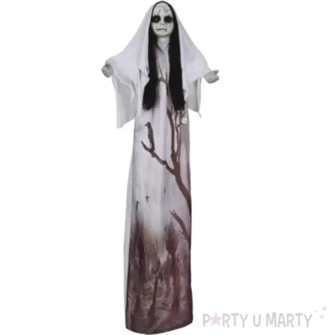 dekoracja wiszaca lalka topielec bialy guirca 100 cm