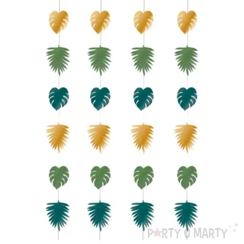 dekoracja wiszaca liscie roslinne amscan 130 cm