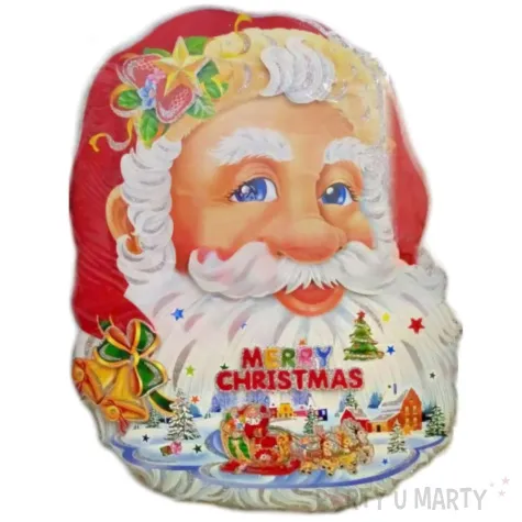 dekoracja wiszaca mikolaj merry christmas carnival toys 60 x 50 cm
