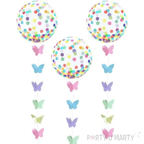 dekoracja wiszaca motylki pastelowe mix godan 200 cm