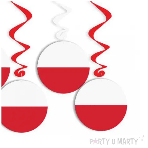 dekoracja wiszaca na 11 listopada panstwa swiata polska 6 szt
