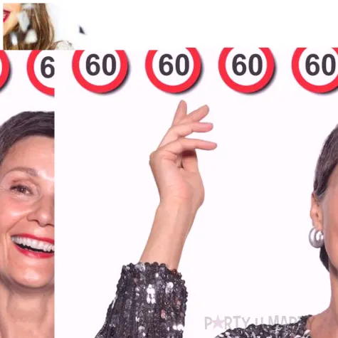 dekoracja wiszaca na 40 urodziny baner girlanda liczba 40 traffic birthday znak zakazu