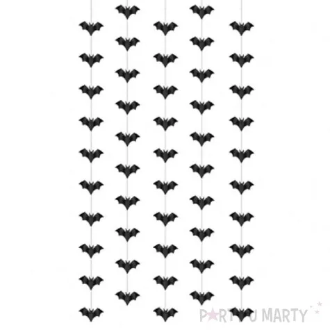 dekoracja wiszaca nietoperze czarna partydeco 100 cm 5 szt