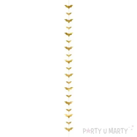 dekoracja wiszaca nietoperze zlota partydeco 150 cm