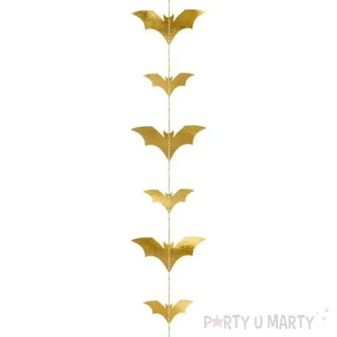 dekoracja wiszaca nietoperze zlota partydeco 150 cm