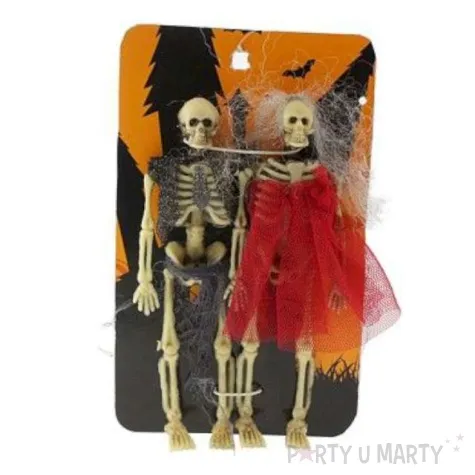 dekoracja wiszaca para szkieletow 15 cm