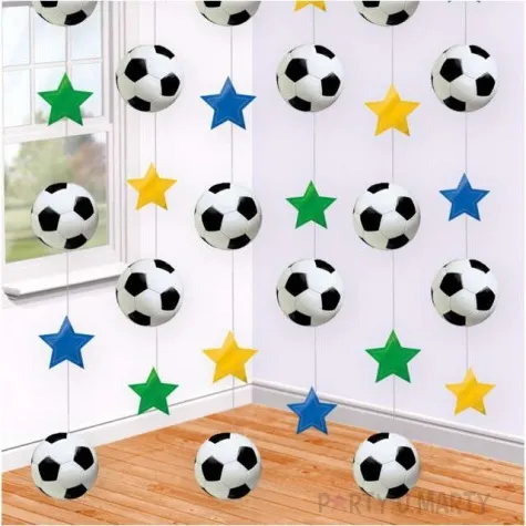 dekoracja wiszaca pilka nozna amscan 6 szt