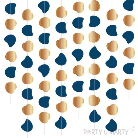 dekoracja wiszaca platki kwiatow niebieska folat