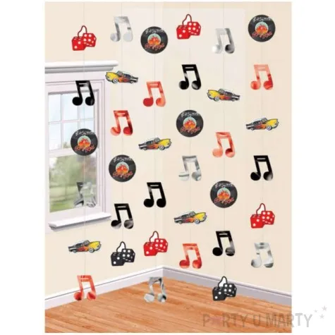 dekoracja wiszaca retro lata 50 amscan 210 cm