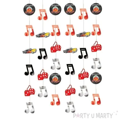 dekoracja wiszaca retro lata 50 amscan 210 cm