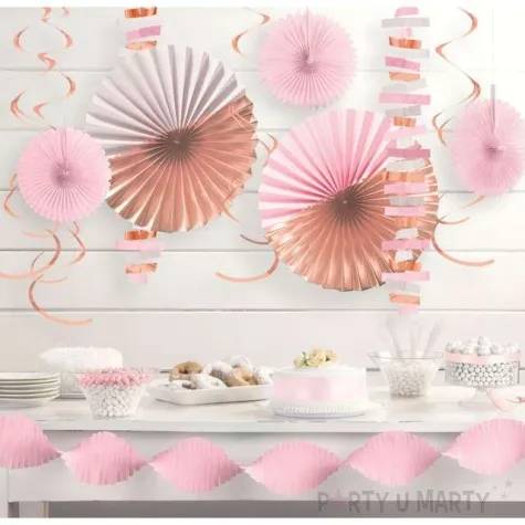 dekoracja wiszaca rose gold deluxe amscan zestaw