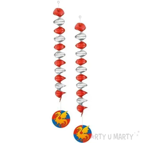 dekoracja wiszaca rycerski smok boland 60 cm 2 szt
