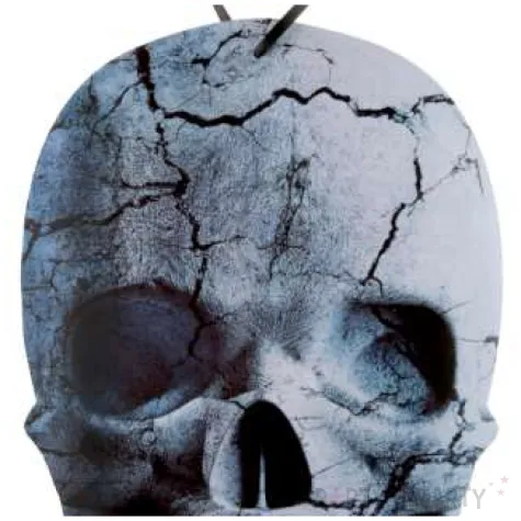 dekoracja wiszaca straszna czaszka papierowa santex 40 cm