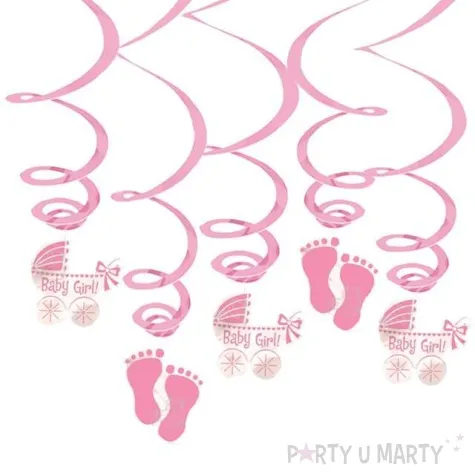 dekoracja wiszaca swiderki baby girl 61cm 1op