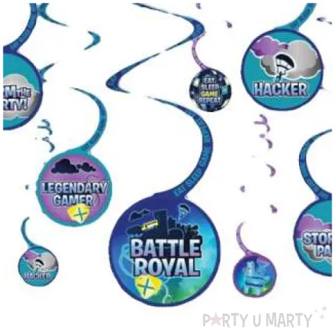 dekoracja wiszaca swiderki battle royale amscan 12 szt