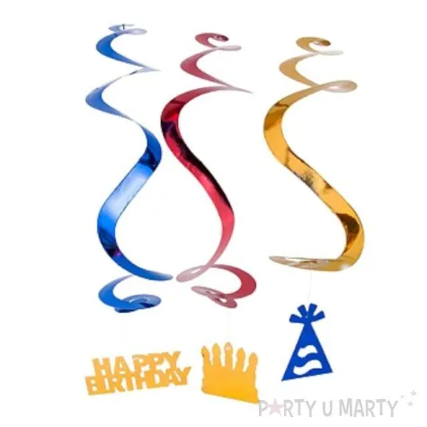 dekoracja wiszaca swiderki happy birthday 60 cm