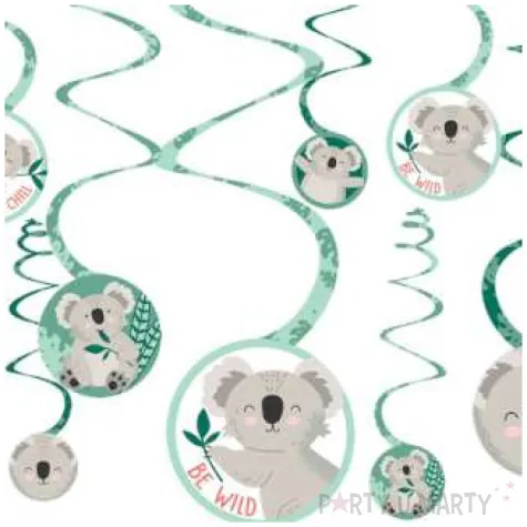 dekoracja wiszaca swiderki koala amscan 12 szt