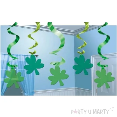 dekoracja wiszaca swiderki koniczynki 61cm 1op