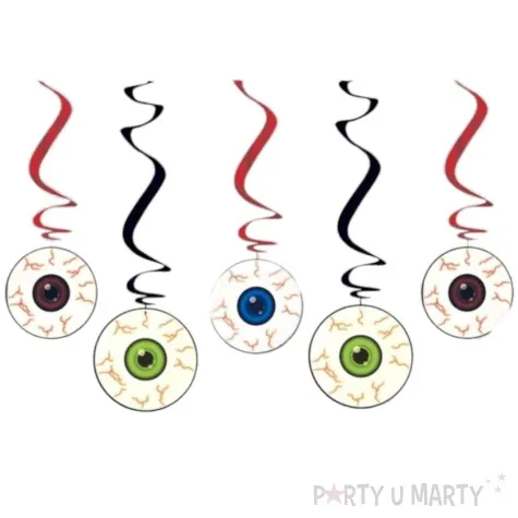 dekoracja wiszaca swiderki oczy guirca 5 szt