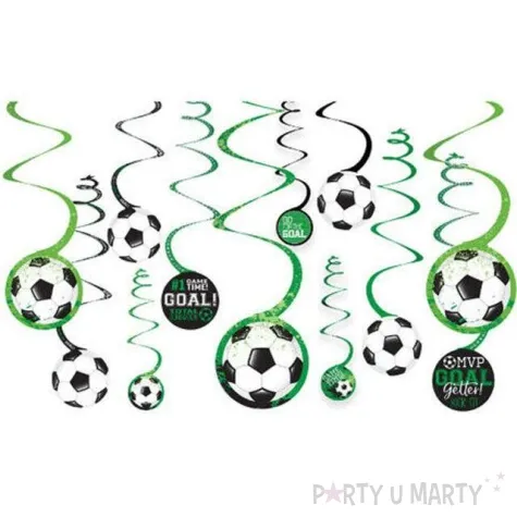 dekoracja wiszaca swiderki pilka nozna amscan 12 szt