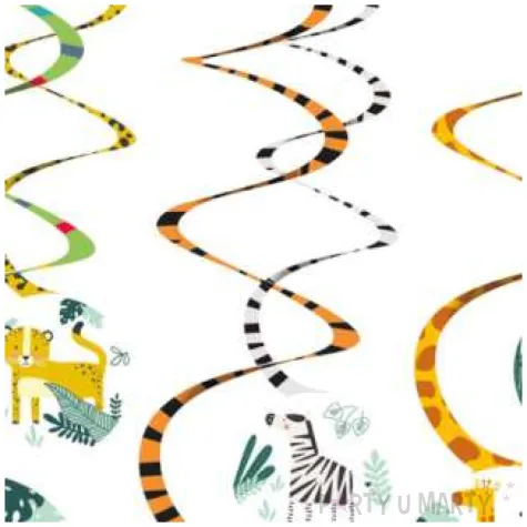 dekoracja wiszaca swiderki wesole zoo amscan 60 cm 6 szt